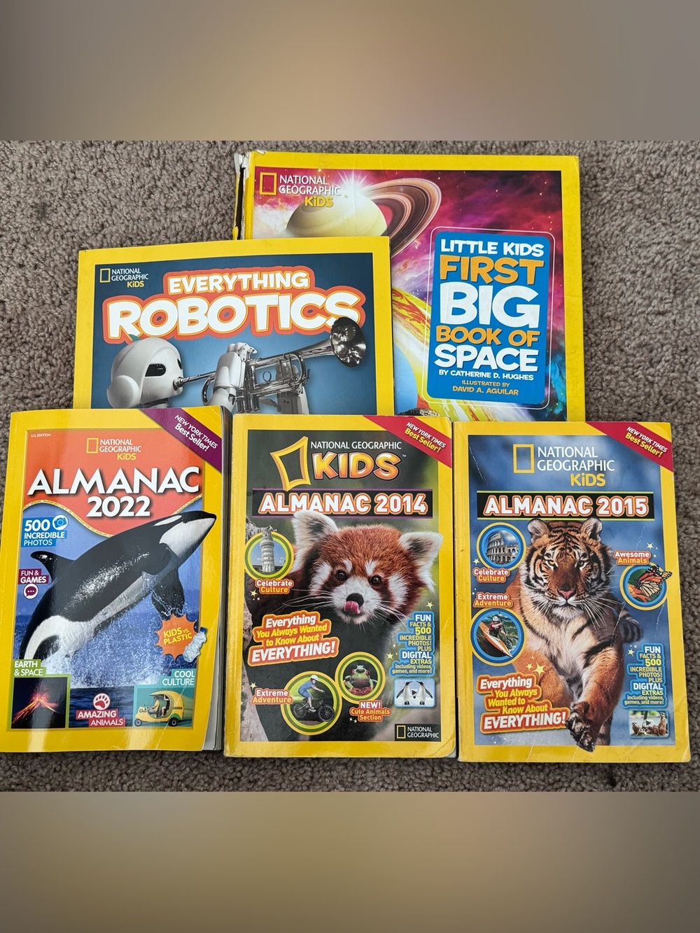 Set of 5 Kids National Geographic Books